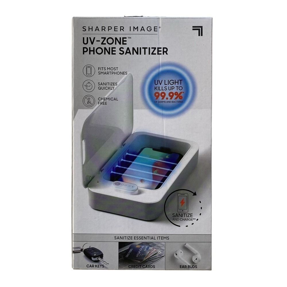 Sharper Image UV Zone Phone Sanitizer Brand New Sealed